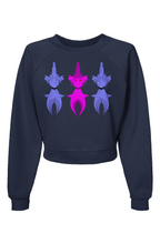 Womens Raglan Pullover Fleece Sweatshirt