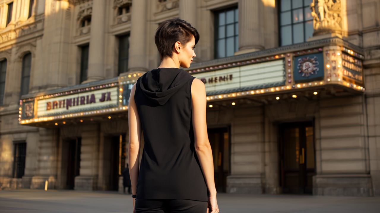 Black/ Black Triad Solid Hoodie Tank