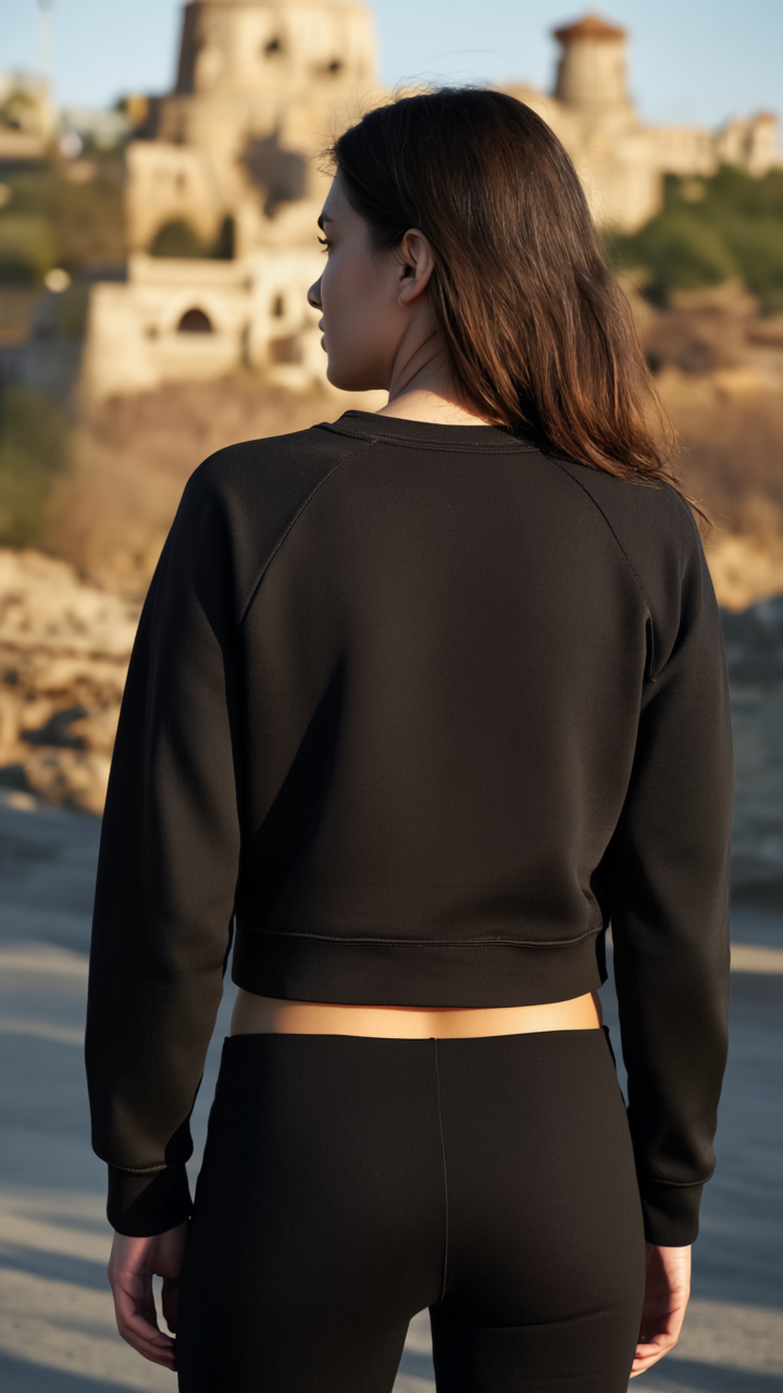 Womens Raglan Pullover Fleece Sweatshirt